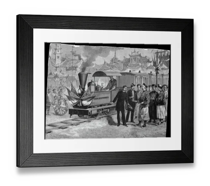 Framed Print : Illus.Opening Of First Railroad In China