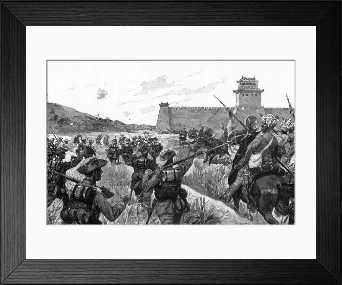 Framed Print : Foreigners Approach Peking; Illus; Boxer Framed Print : Foreigners Approach Peking; Illus; Boxer