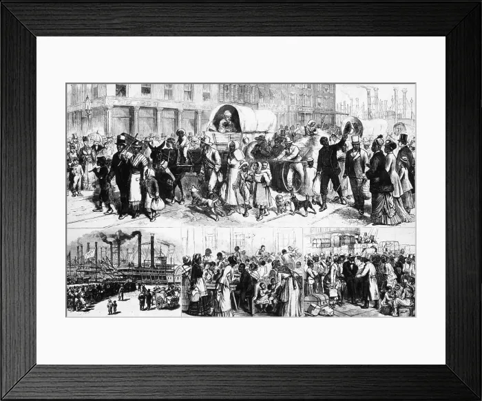 Framed Print : African American Exodus from the South Framed Print : African American Exodus from the South
