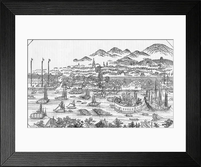 Framed Print : Illus. Of City Of Canton Framed Print : Illus. Of City Of Canton