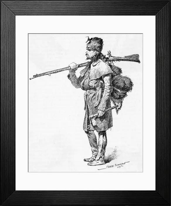 Framed Print : Courrier du Bois by Frederic Remington Framed Print : Courrier du Bois by Frederic Remington