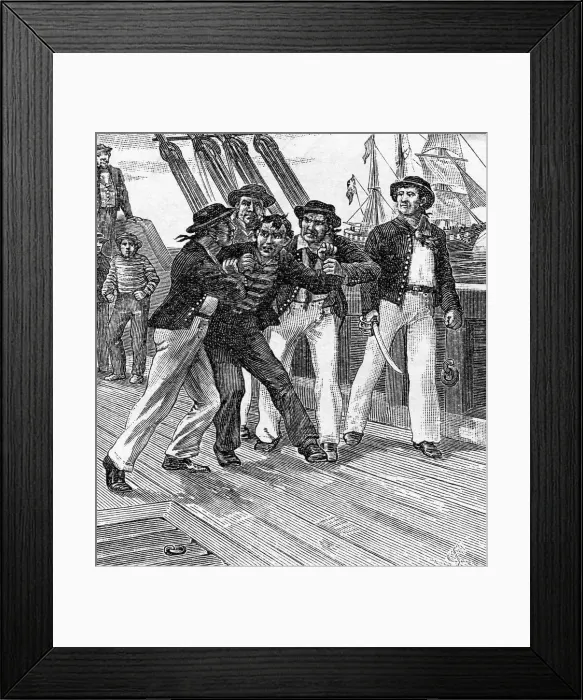 Framed Print : Seizing Of Sailors War Of 1812 Illus Framed Print : Seizing Of Sailors War Of 1812 Illus