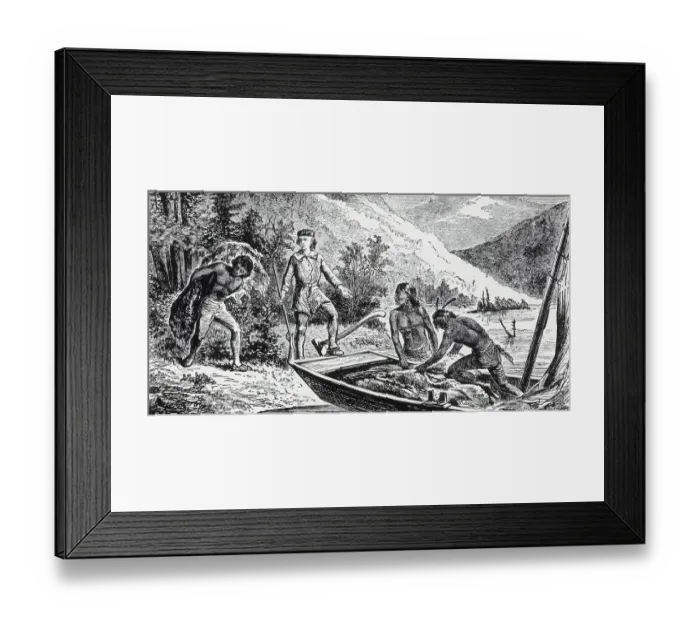 Framed Print : John Astor On First Trip For Furs Framed Print : John Astor On First Trip For Furs