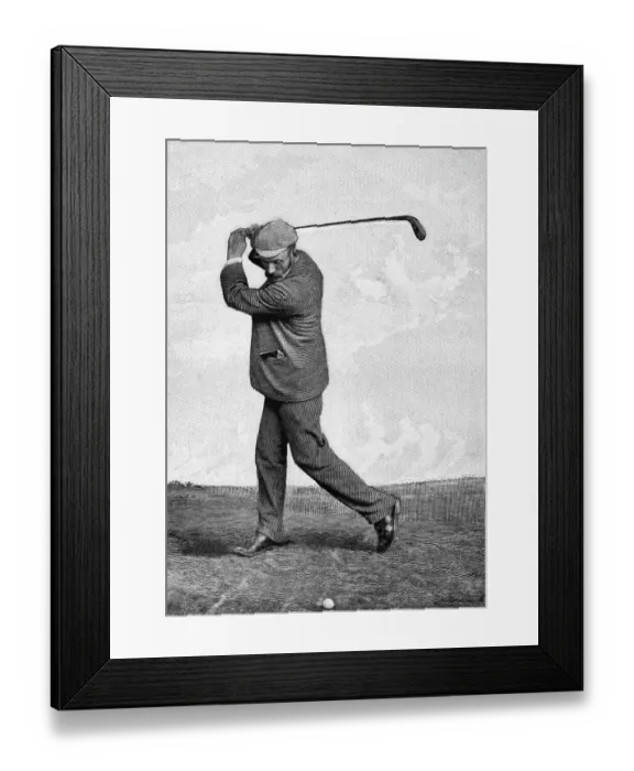 Framed Print : Man Swinging Golf Club Framed Print : Man Swinging Golf Club