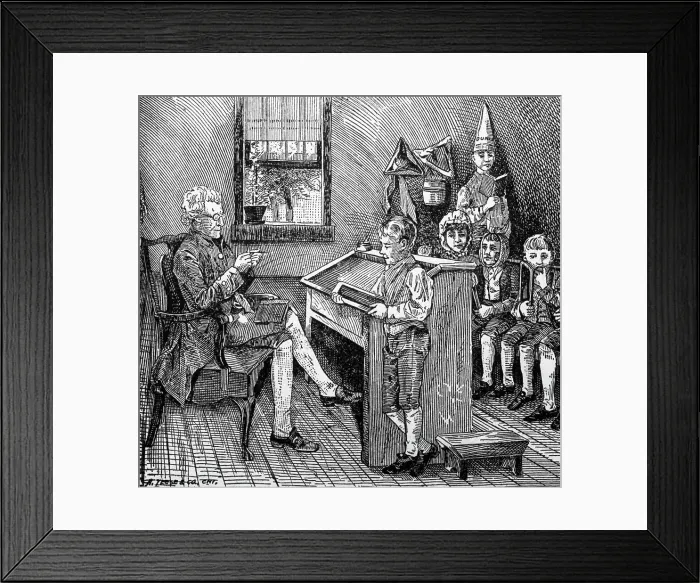 Framed Print : Illustration of a One-Room School House Framed Print : Illustration of a One-Room School House