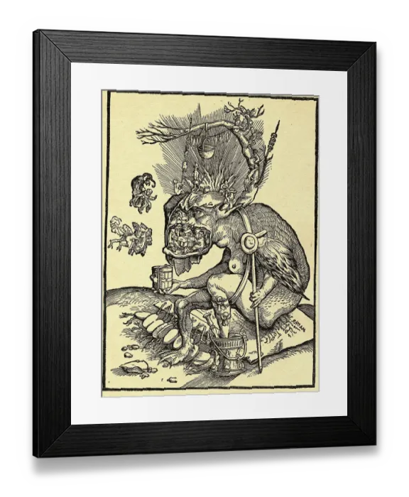 Framed Print : Illustration Showing Mouth of Hell Framed Print : Illustration Showing Mouth of Hell