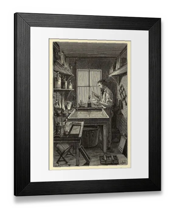 Framed Print : Illustration of a Dark Room Framed Print : Illustration of a Dark Room