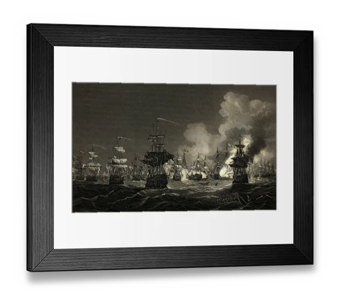 Framed Print : Illustration of the Battle of the Nile by Albert Henry Payne Framed Print : Illustration of the Battle of the Nile by Albert Henry Payne
