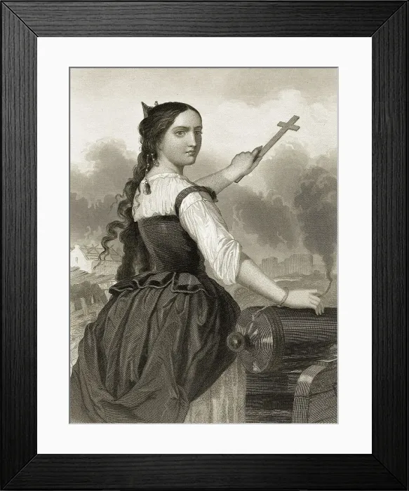 Framed Print : Illustration of Augustina Zaragoza Framed Print : Illustration of Augustina Zaragoza