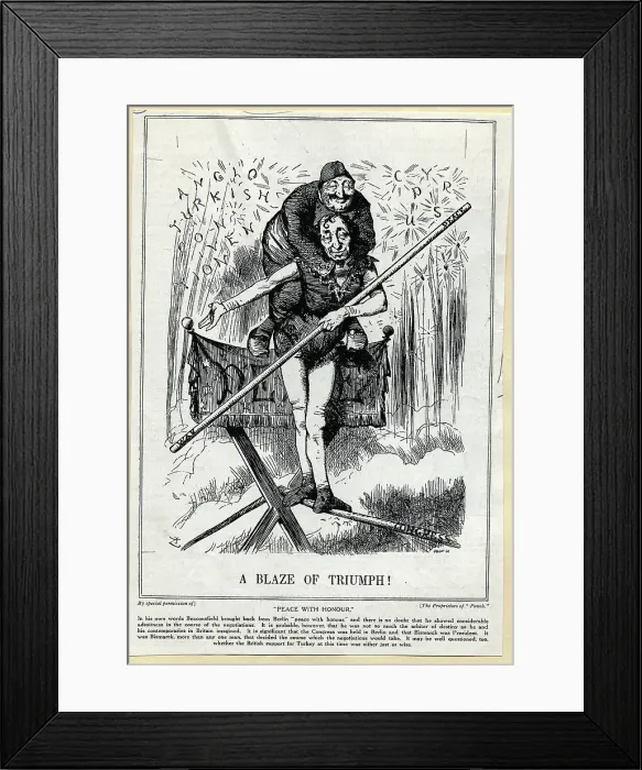 Framed Print : Bismarck Balances W / Turkey On His Back Framed Print : Bismarck Balances W / Turkey On His Back