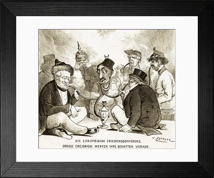 Framed Print : The Countries Of Europe Share Hookah Framed Print : The Countries Of Europe Share Hookah