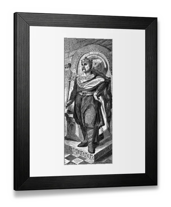 Framed Print : Illustration of Charles III Framed Print : Illustration of Charles III