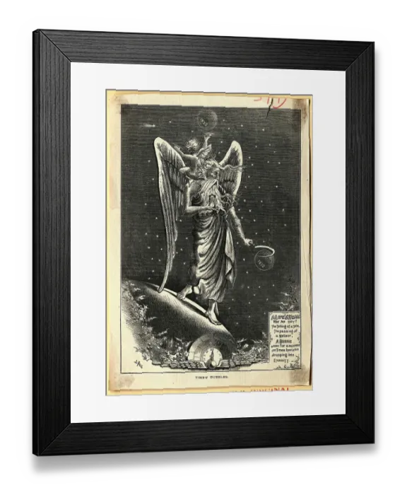 Framed Print : Father Time Bringing In The New Year
