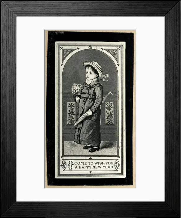 Framed Print : Turn Of The Century Greeting Card Framed Print : Turn Of The Century Greeting Card