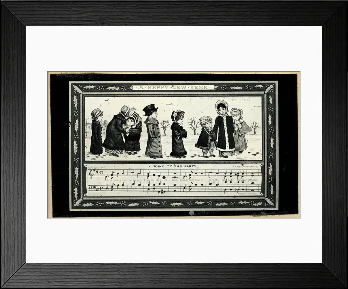 Framed Print : Turn Of The Century New Year'S Card Framed Print : Turn Of The Century New Year'S Card