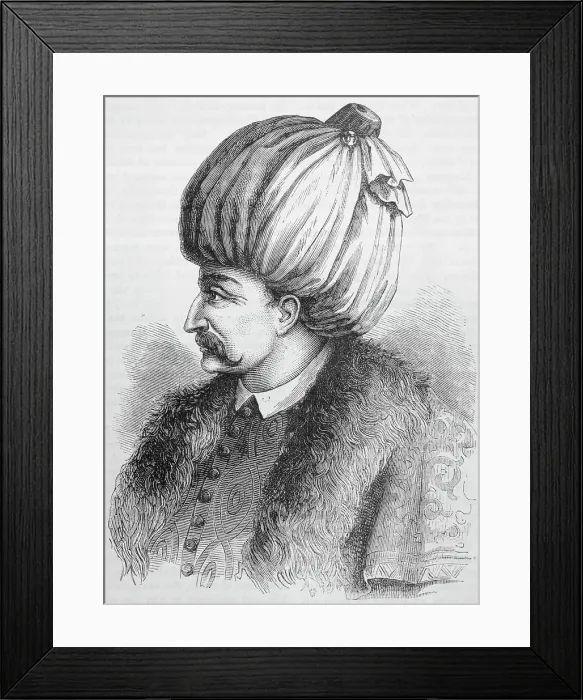 Framed Print : Illustration of Emperor Suleiman the Magnificent Framed Print : Illustration of Emperor Suleiman the Magnificent
