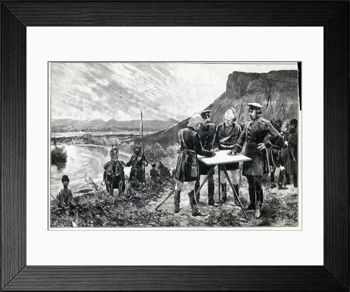 Framed Print : British and French Afghan Boundary Setting Framed Print : British and French Afghan Boundary Setting