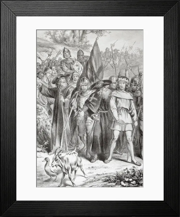 Framed Print : Peter of Amiens and Pope Urban II Framed Print : Peter of Amiens and Pope Urban II