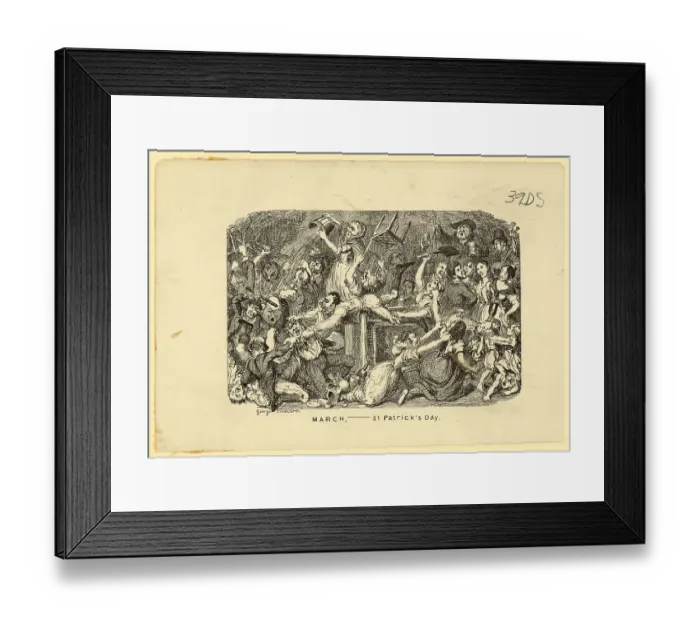 Framed Print : Caricature Of St. Patrick'S Day Framed Print : Caricature Of St. Patrick'S Day