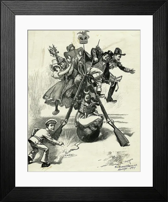 Framed Print : The Armed Peace Of Europe In 1897 Framed Print : The Armed Peace Of Europe In 1897