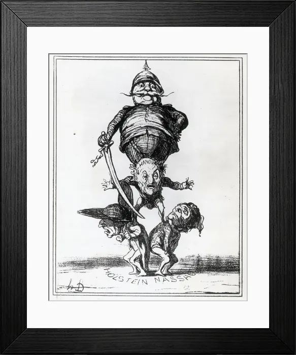 Framed Print : Cartoon Of Austrian On Top Of Others Framed Print : Cartoon Of Austrian On Top Of Others