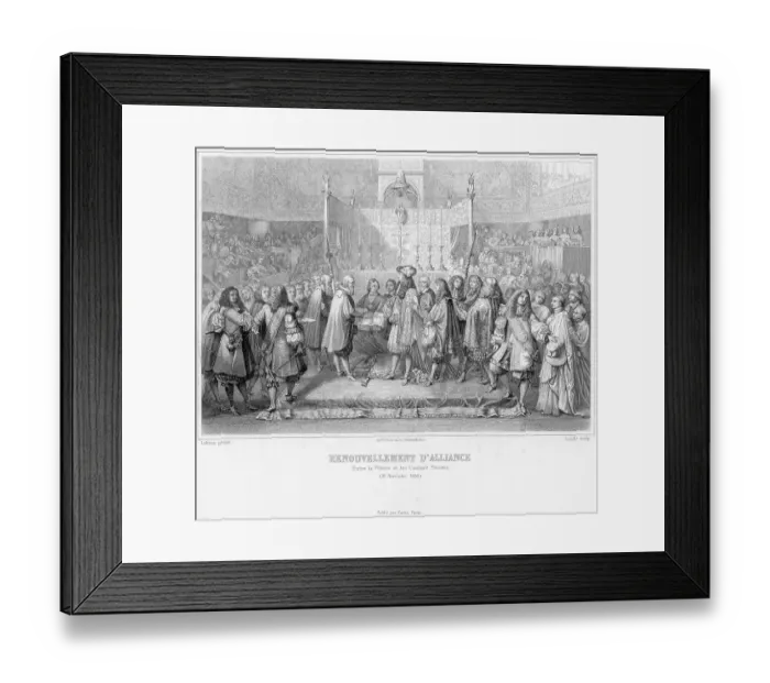 Framed Print : Renewal Of Alliance-France & Switzerland Framed Print : Renewal Of Alliance-France & Switzerland