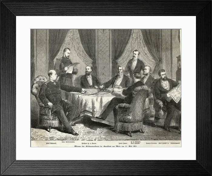 Framed Print : Franco-German Peace Talks in Frankfurt Framed Print : Franco-German Peace Talks in Frankfurt
