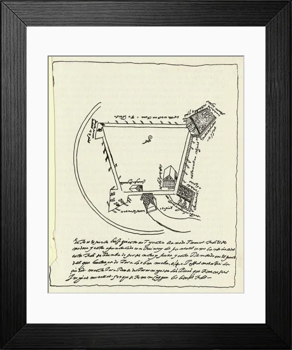 Framed Print : Diagram of the Fort at St. Augustine Framed Print : Diagram of the Fort at St. Augustine