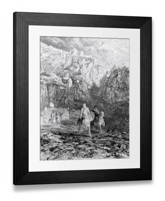 Framed Print : Travelers in Dreary Valley