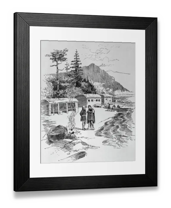 Framed Print : Leif Erikson Exploring Greenland Framed Print : Leif Erikson Exploring Greenland