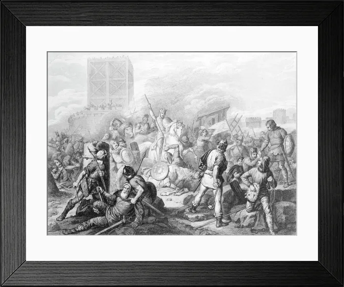 Framed Print : Illustration Depicting Siege of Paris by Normans in 835 Framed Print : Illustration Depicting Siege of Paris by Normans in 835