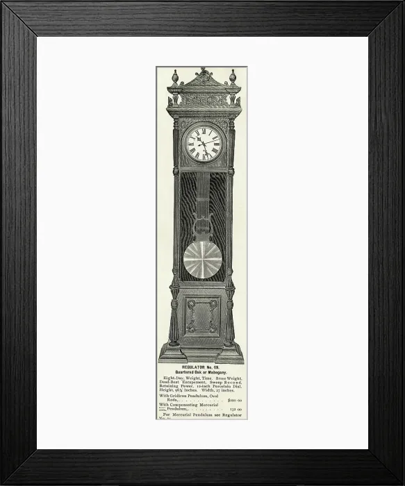 Framed Print : Advertisement For Grandfather Clock Framed Print : Advertisement For Grandfather Clock