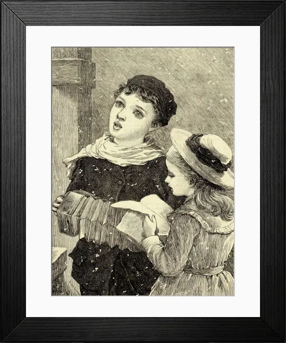 Framed Print : Christmas Carolers In England