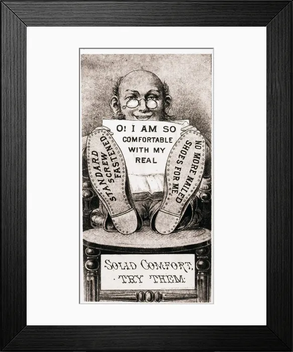 Framed Print : 19Th Century Shoe Advertising Framed Print : 19Th Century Shoe Advertising