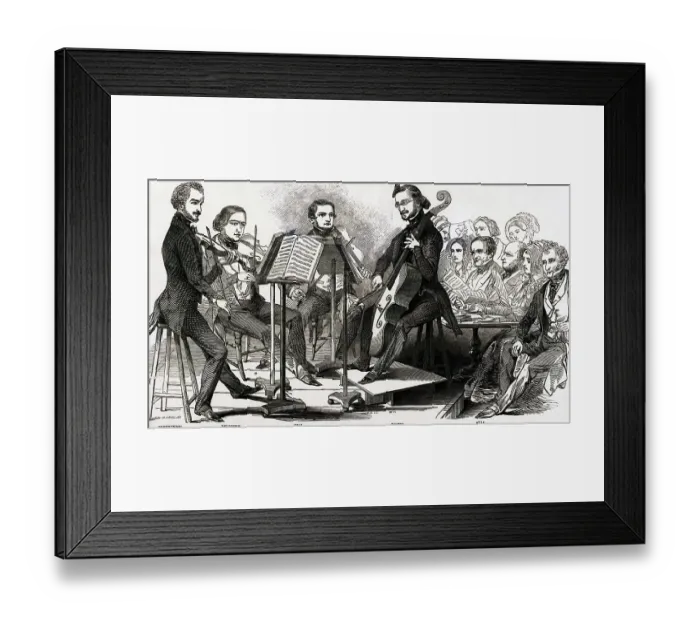 Framed Print : A String Quartet Giving A Performance Framed Print : A String Quartet Giving A Performance