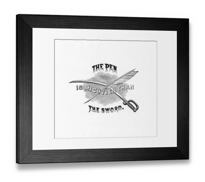 Framed Print : The Pen Is Mightier Than The Sword Framed Print : The Pen Is Mightier Than The Sword