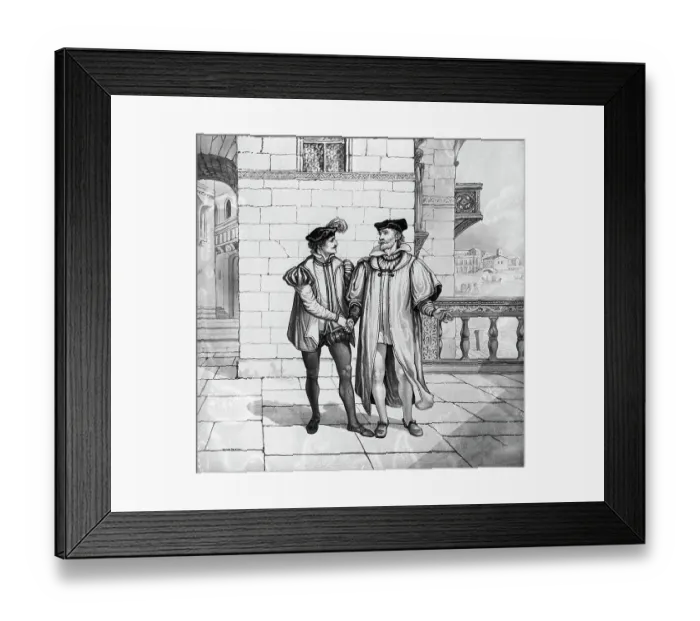 Framed Print : Illus Of Scene In Merchant Of Venice Framed Print : Illus Of Scene In Merchant Of Venice
