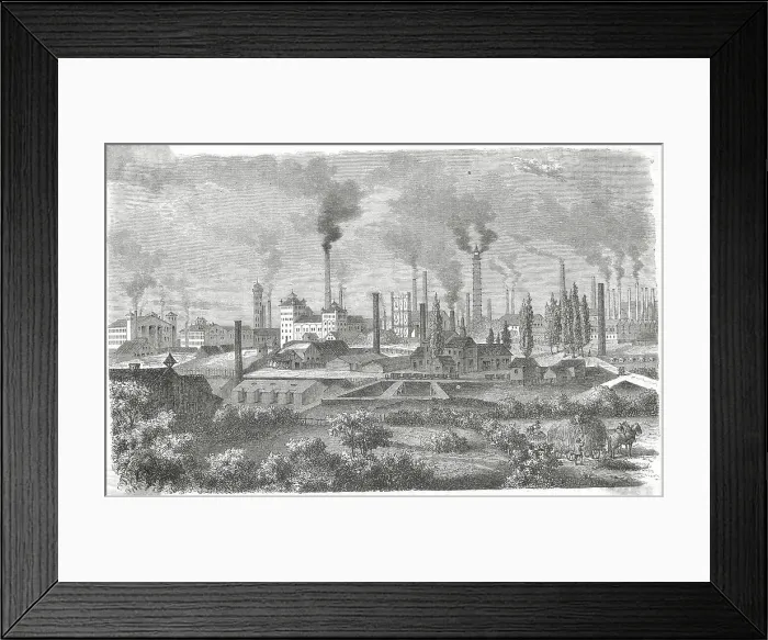 Framed Print : Illustration of Krupp Works