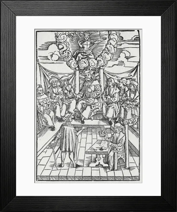 Framed Print : Depiction of Early German Court Scene Framed Print : Depiction of Early German Court Scene