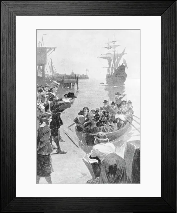 Framed Print : Illustration of Cargo of Slaves Arriving in America Framed Print : Illustration of Cargo of Slaves Arriving in America
