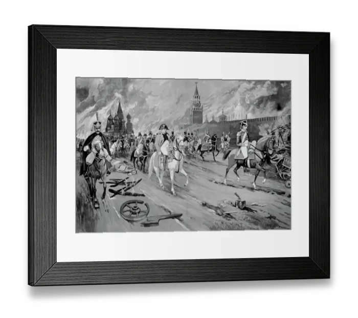 Framed Print : Illustration Entitled Napoleon's Retreat from Moscow Framed Print : Illustration Entitled Napoleon's Retreat from Moscow