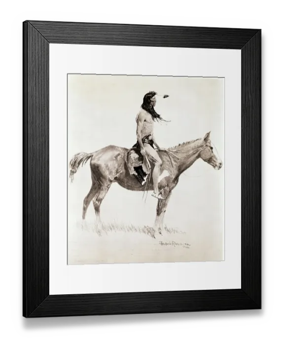 Framed Print : Sioux Chief By Frederick Remington