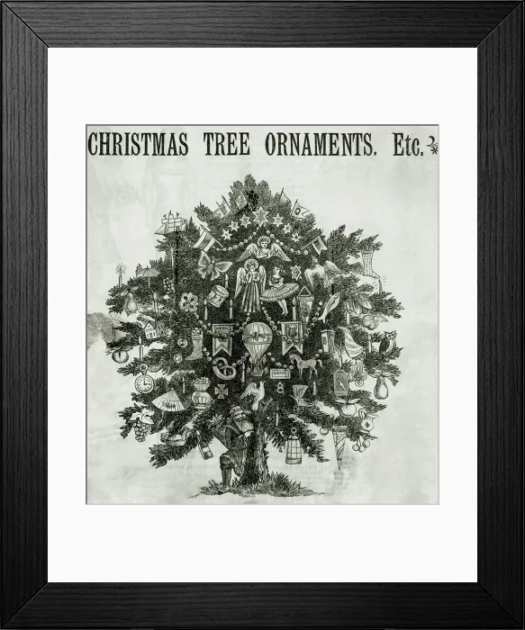Framed Print : Christmas Tree With Ornaments Framed Print : Christmas Tree With Ornaments