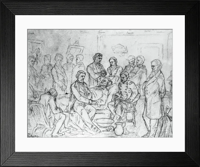 Framed Print : Illustration of Abraham Lincoln's Death Framed Print : Illustration of Abraham Lincoln's Death