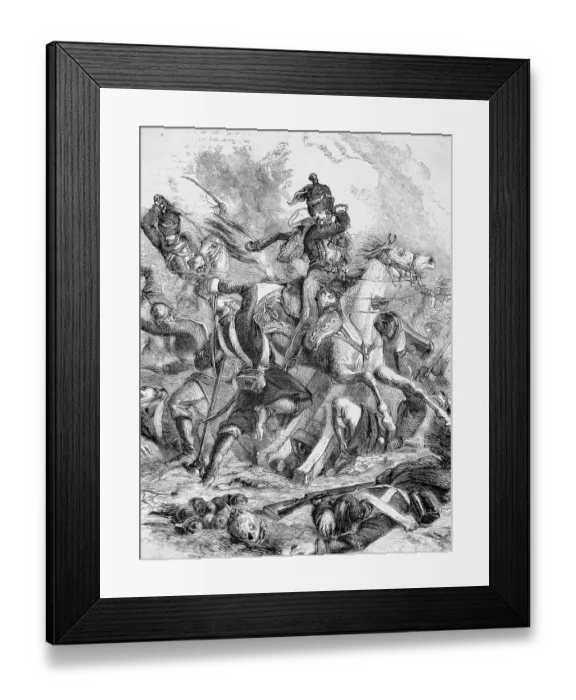 Framed Print : Illustration of the Light Brigade Battle Framed Print : Illustration of the Light Brigade Battle