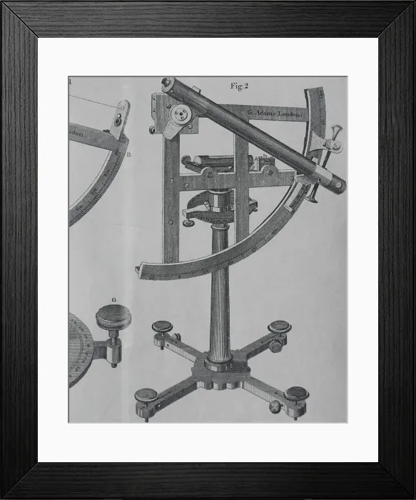 Framed Print : Illustration of Bird's Quadrant Framed Print : Illustration of Bird's Quadrant