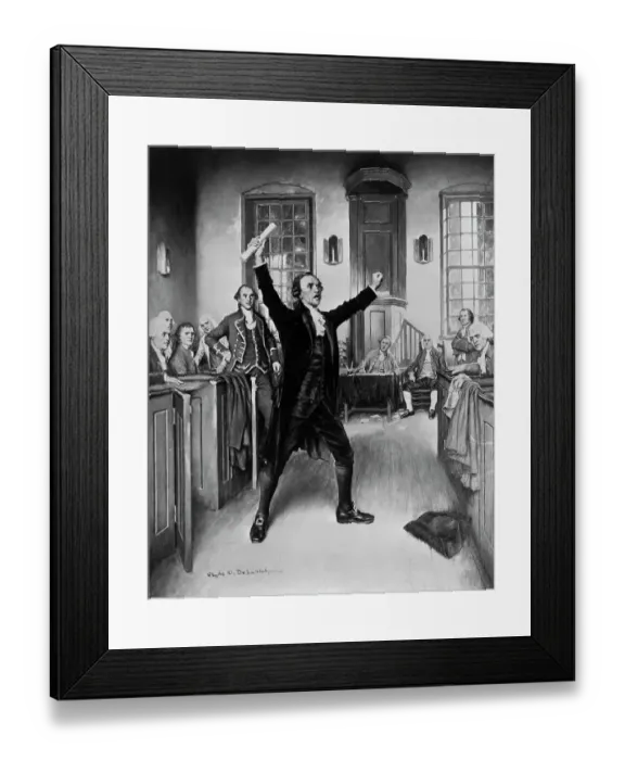 Framed Print : Illustration of Revolutionary Patrick Henry Gesturing During Speech Framed Print : Illustration of Revolutionary Patrick Henry Gesturing During Speech