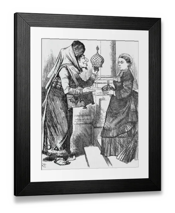 Framed Print : Illustration of Exchange Between Disraeli and Queen Victoria Framed Print : Illustration of Exchange Between Disraeli and Queen Victoria