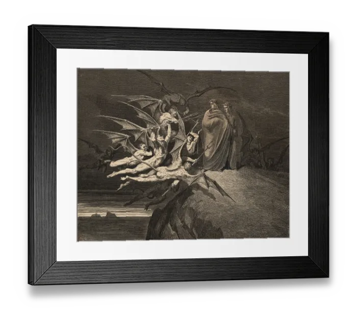 Framed Print : Scene from Dante's Inferno Framed Print : Scene from Dante's Inferno