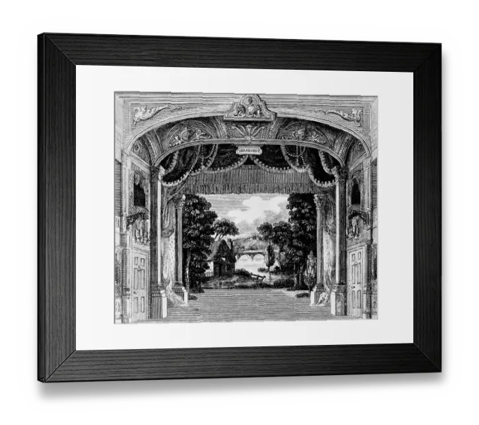 Framed Print : Illustration of Proscenium Arch Framed Print : Illustration of Proscenium Arch